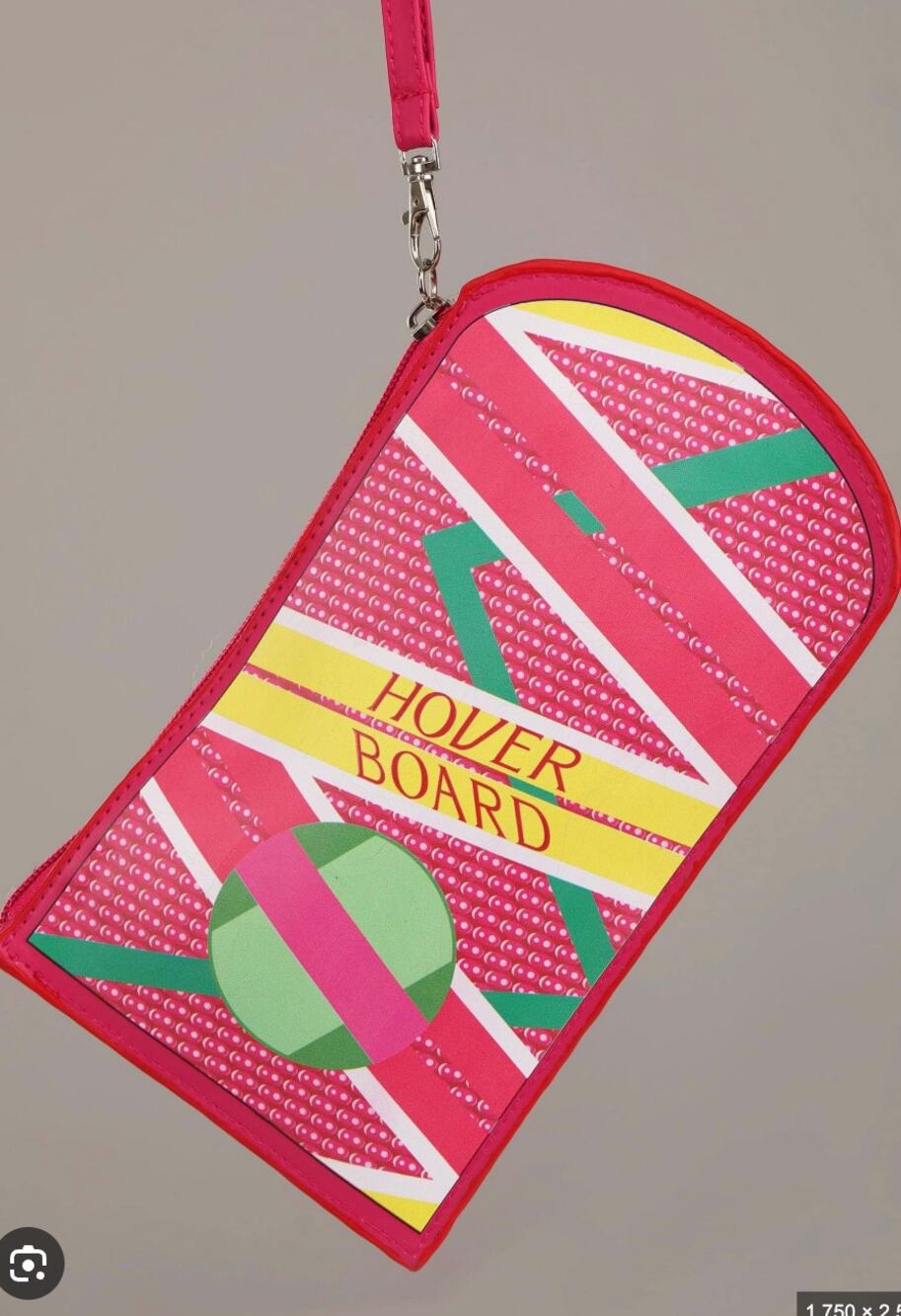 Back to the Future Wristlet Clutch Pink Retro Wallet